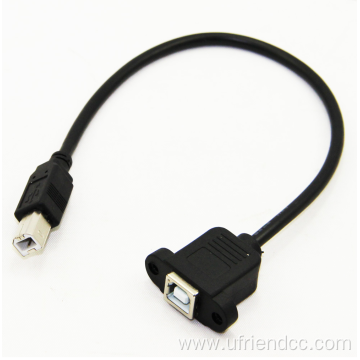 USB TypeB Printer Extension Cable With PanelMount Screw